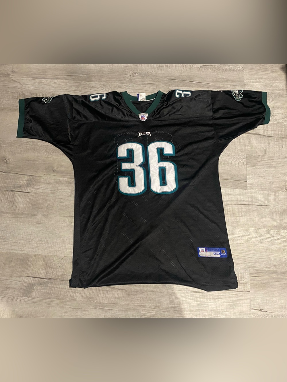 Reebok Philadelphia Eagles Brian Westbrook #36 Men’s Jersey Size 5XL Black